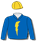 Royal blue, gold lightning bolt (b&f) & cap