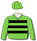 LIME GREEN, BLACK HOOPS