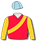 RED, GOLD SASH AND SLEEVES, PALE BLUE CAP