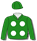 GREEN, WHITE SPOTS