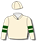 CREAM, DARK GREEN FF BRAND AND ARMBANDS