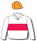 WHITE, RED BAND, ORANGE CAP