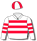 Red & white hoops (body & sleeves), quartered cap