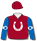 MAROON, WHITE HORSESHOE, ROYAL BLUE AND WHITE CHECKED ARMBANDS AND CAP