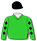 LIME GREEN, BLACK DIAMOND ON SLEEVES AND CAP