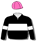 BLACK, WHITE BAND AND ARMBANDS, PINK CAP
