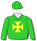 LIME GREEN, YELLOW MALTESE CROSS